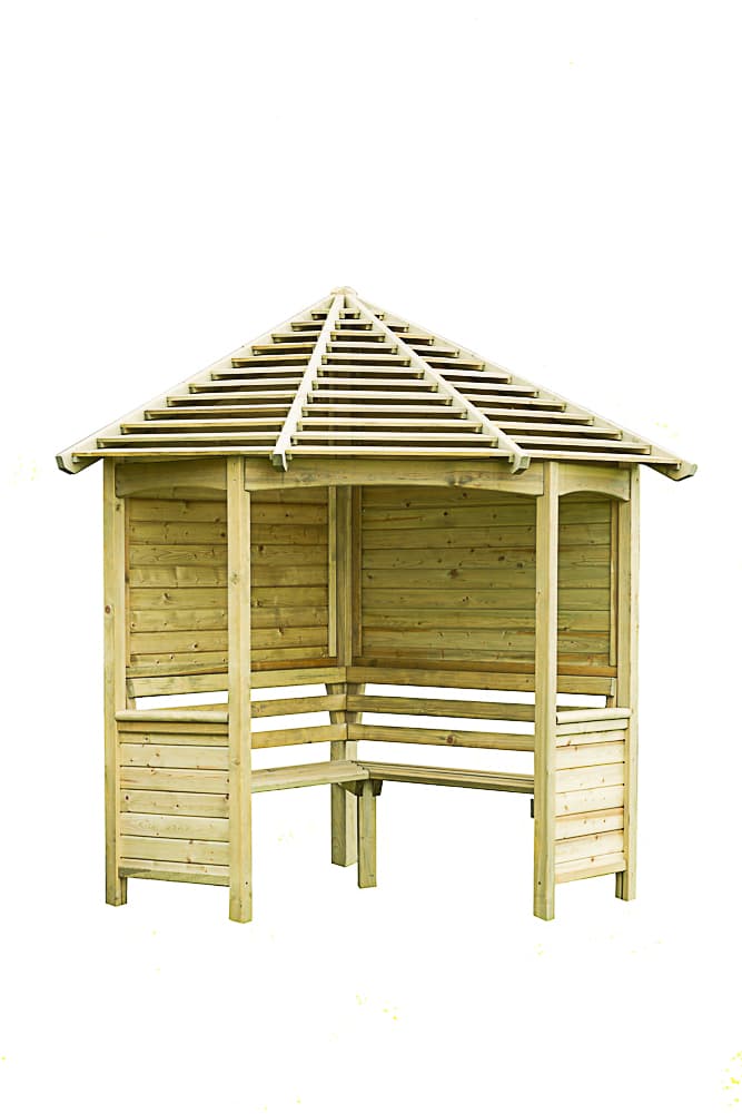 Forest Garden Forest Pressure Treated Venetian Corner Arbour