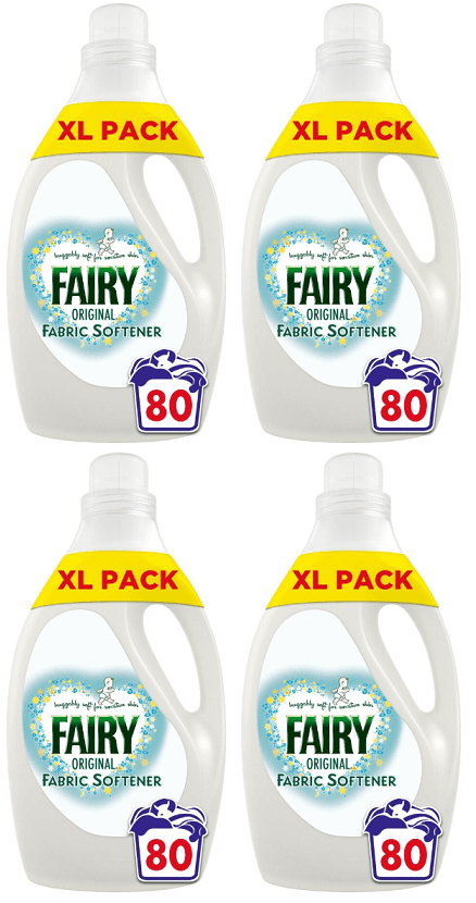 4 x Fairy Fabric Softener 80 Wash - 2.64 LITRE