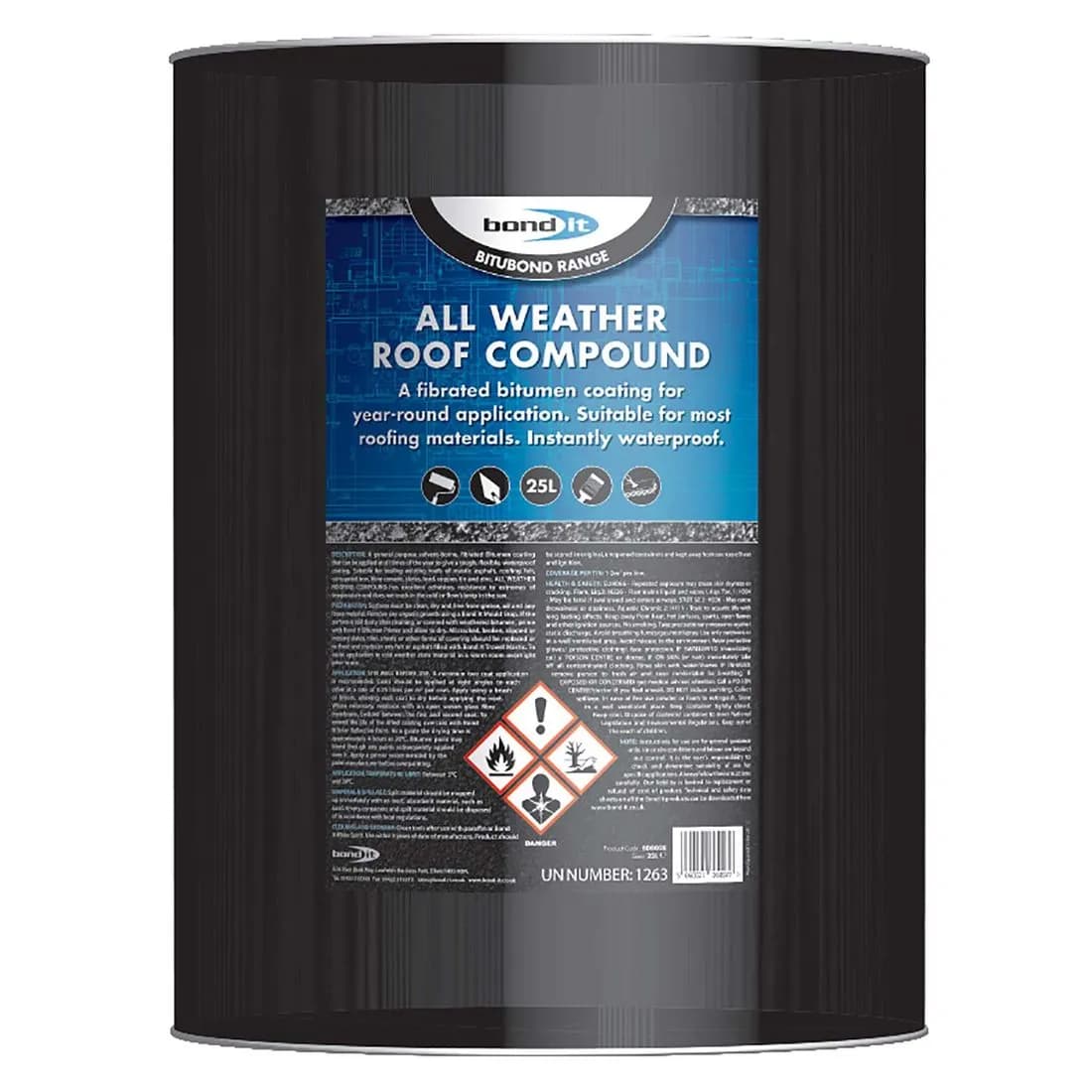 Bitubond All Weather Roofing Compound Black 25L