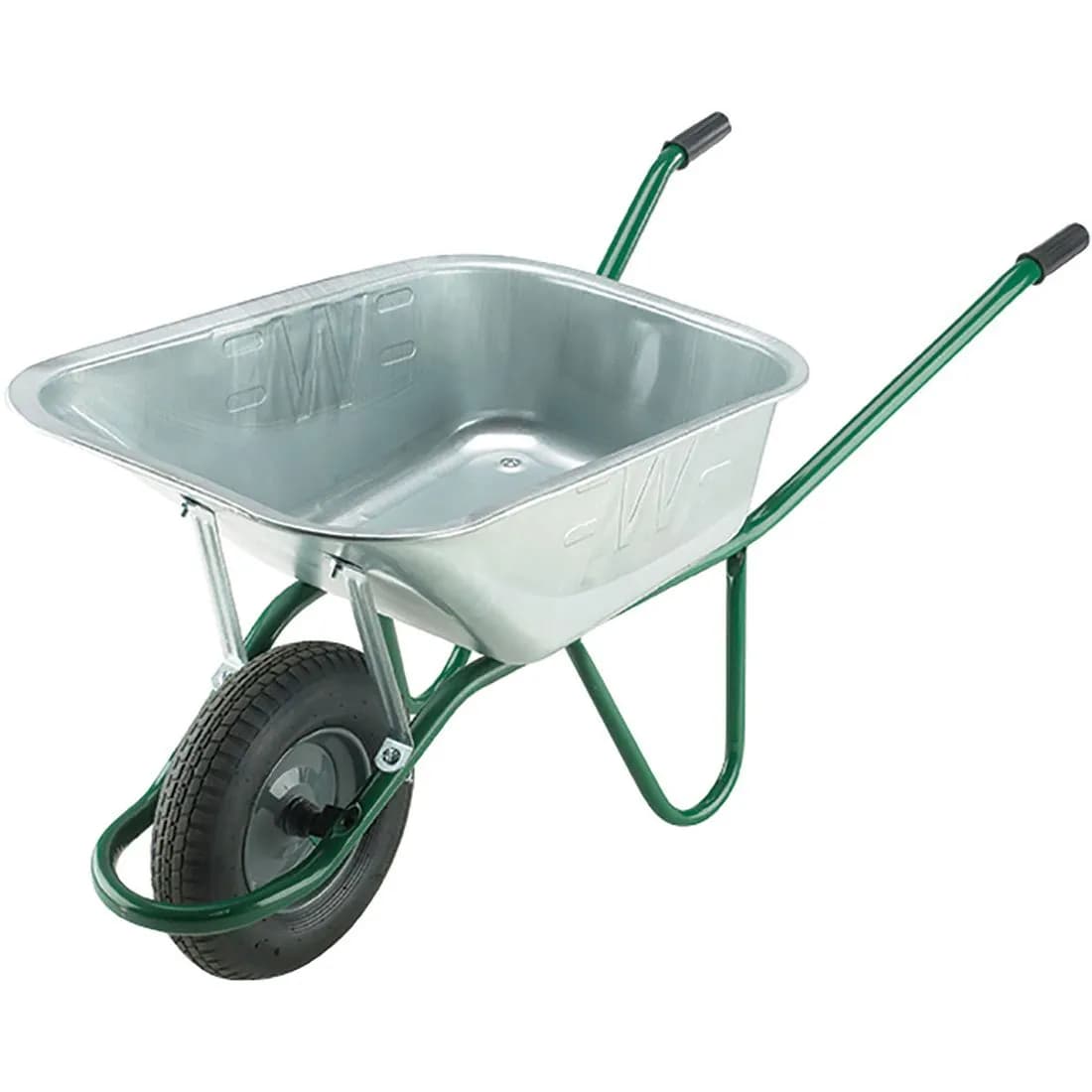 Wheelbarrow Galvanised 120L Pneumatic Tyre 175Kg Max Load