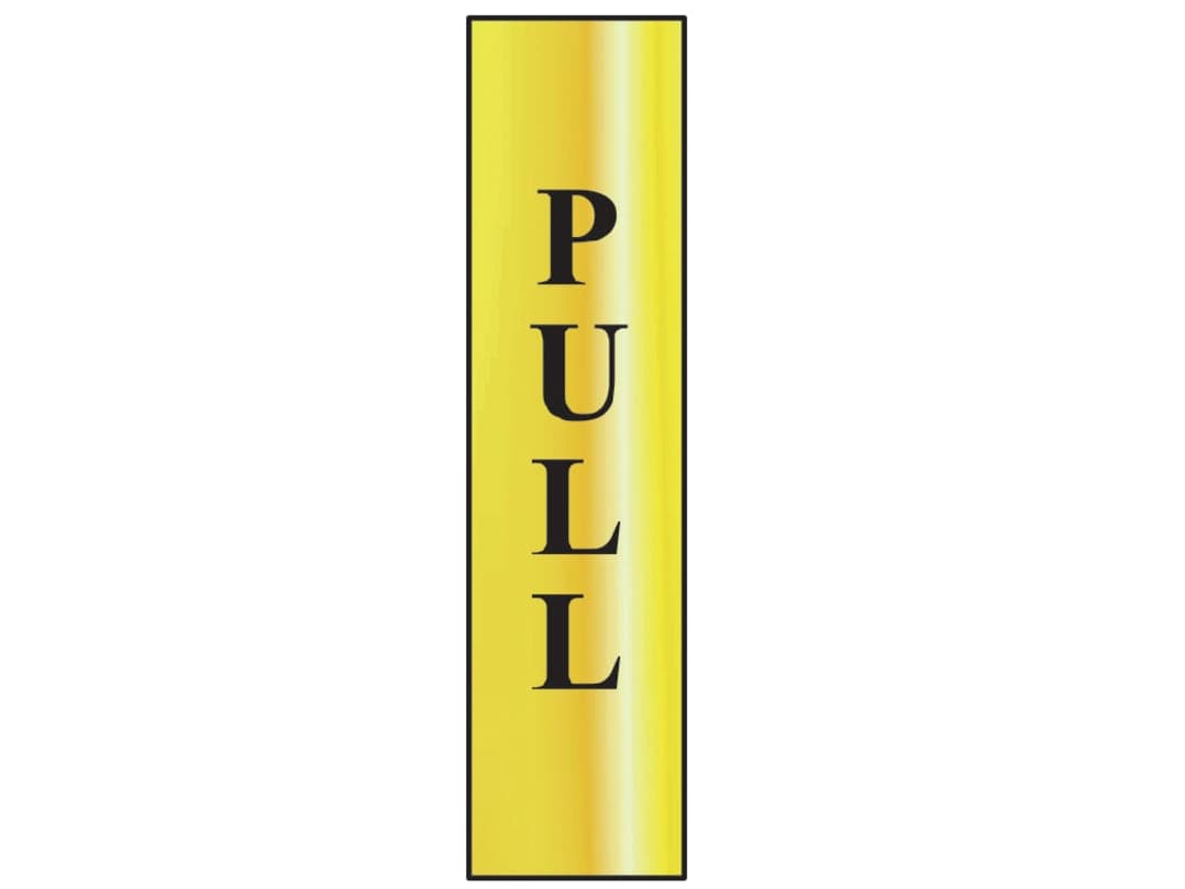 Scan Pull Vertical - Polished Brass Effect 50 x 200mm 6034