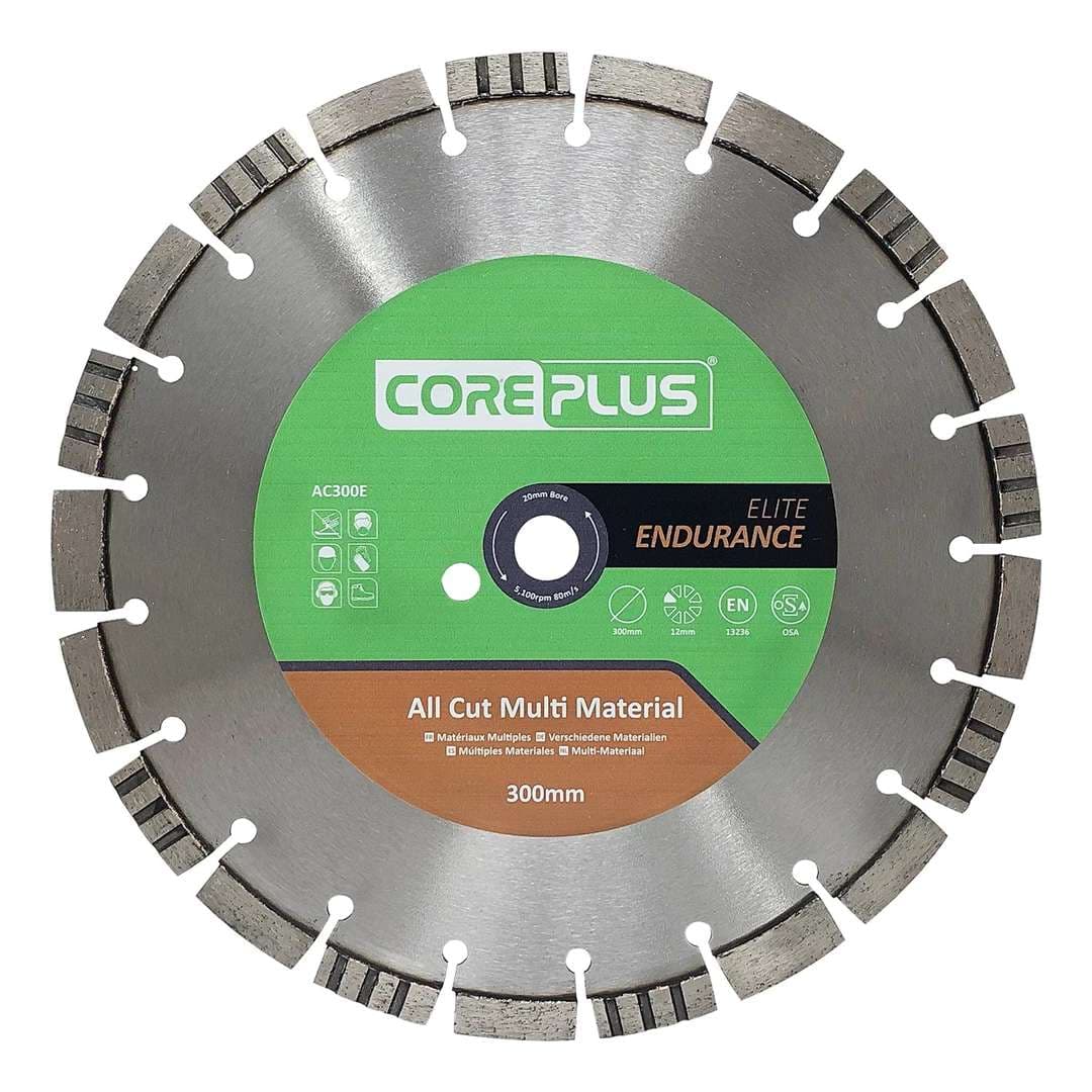 Coreplus CORDBAC300E All Cut Multi Material Elite Endurance Diamond Blades 300Mm (Box Of 1)