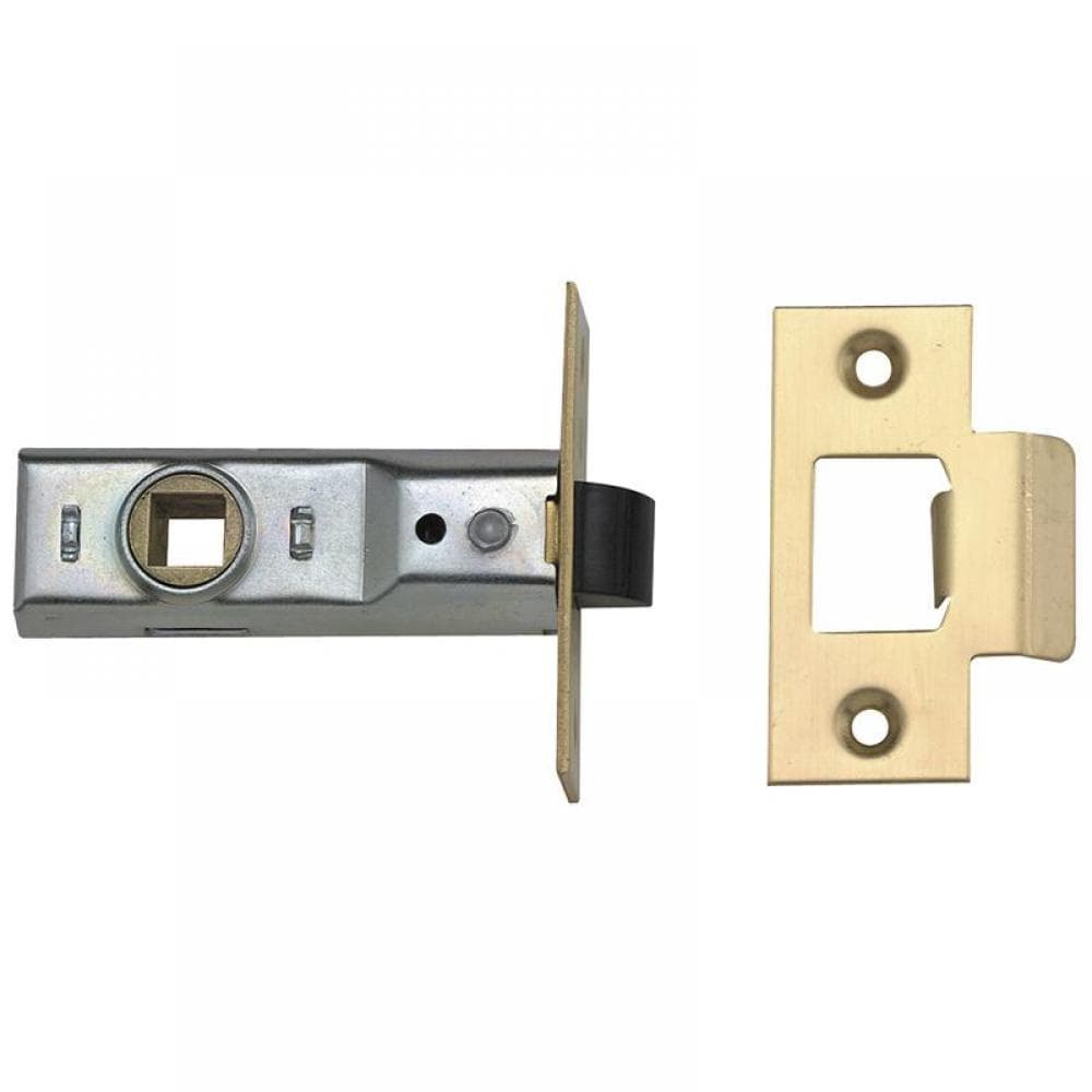 Union J2648-PL-3.00 Tubular Mortice Latch 2648 Polished Brass 76Mm 3In Box