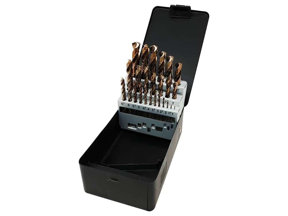 Forgemaster FMHSCO19SET Hss Ground Cobalt Drill Set Assorted (Pack Of 19Pc)