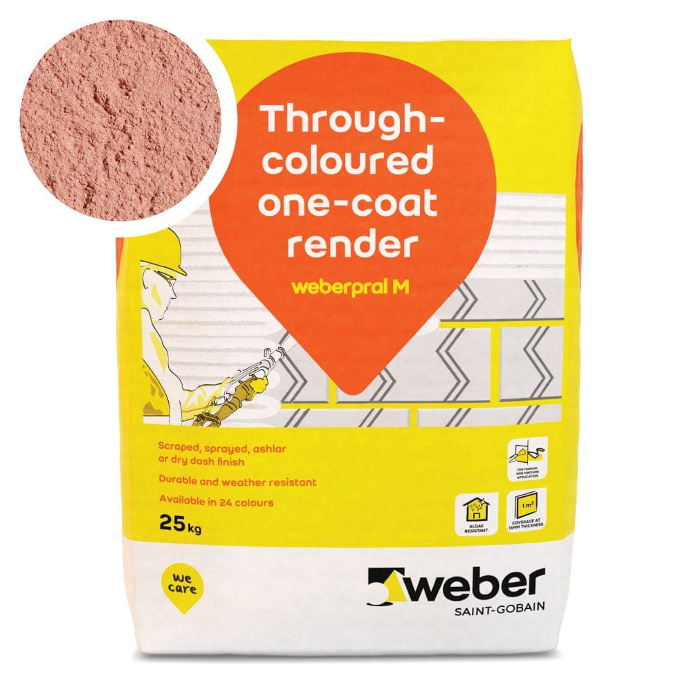 Weberpral M Earth Red Render 25kg - Pack of 10