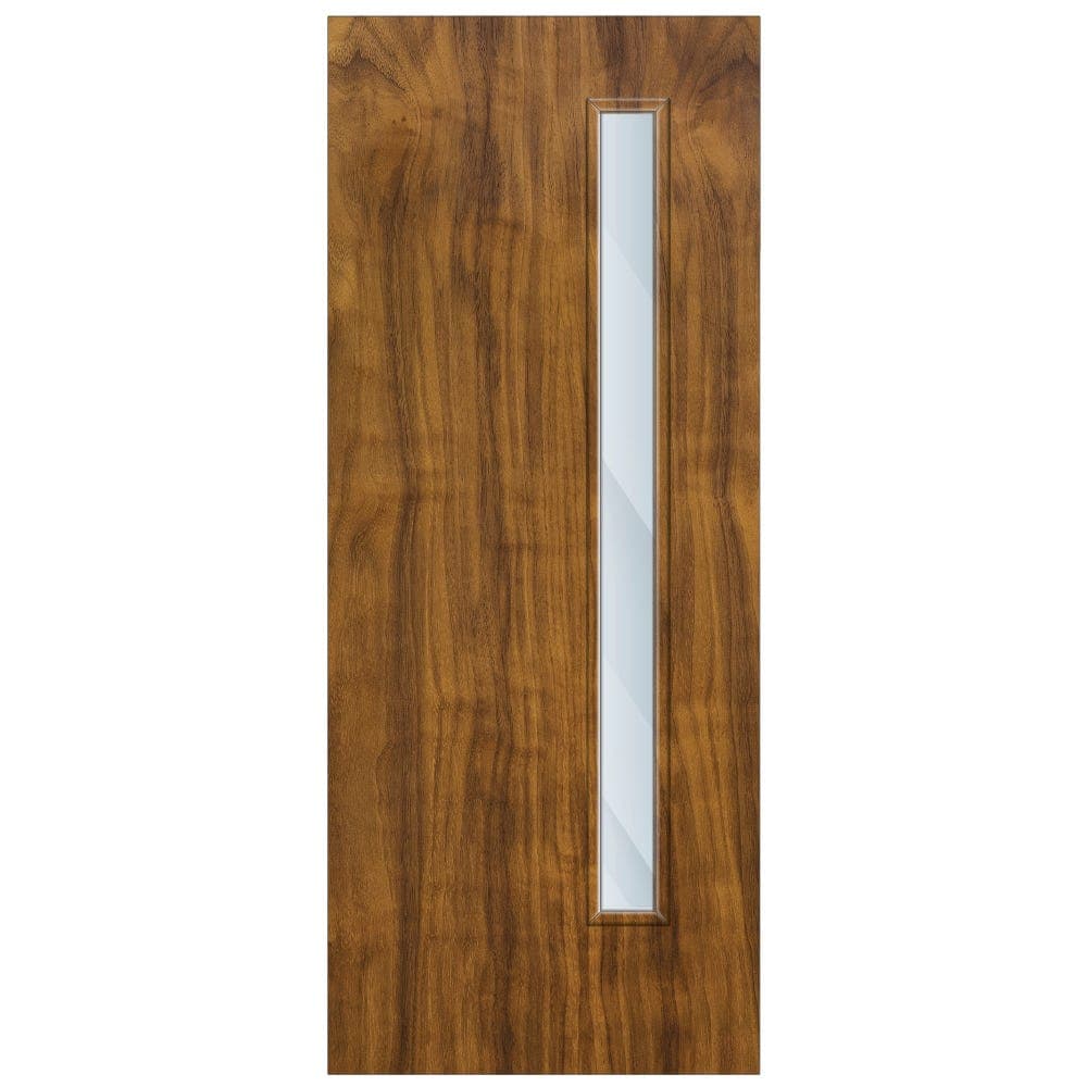 Crown American Black Walnut Solid Core Clear Laminate Glazed Internal Door 2700mm x 838mm x 44mm | 1500mm x 150mm VP