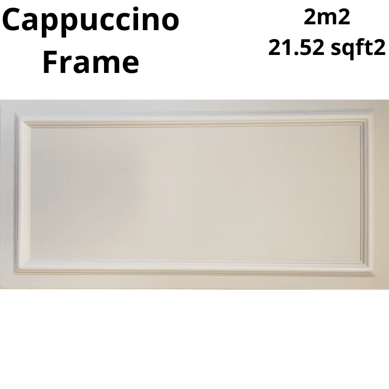 Wall&Ceiling Panel - Cappuccino Frame - Decorative 3D - 2m2 (21.53 sqft) - Durable - 1 Pack