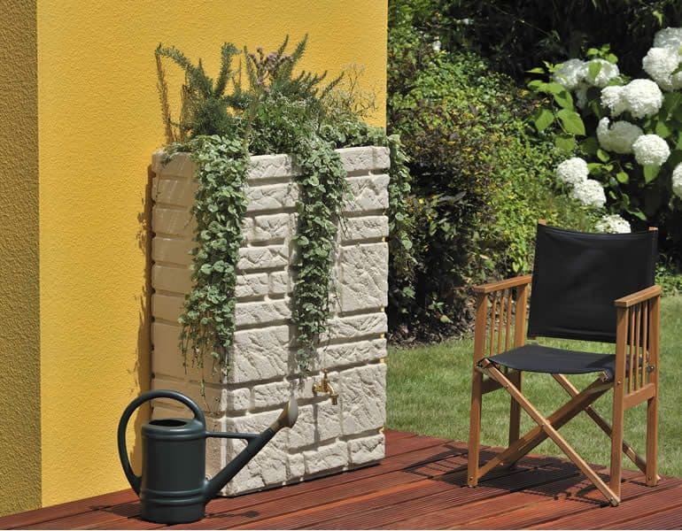 Large 300L Maurano Stone Effect Water Butt - Sandstone 3P Technik