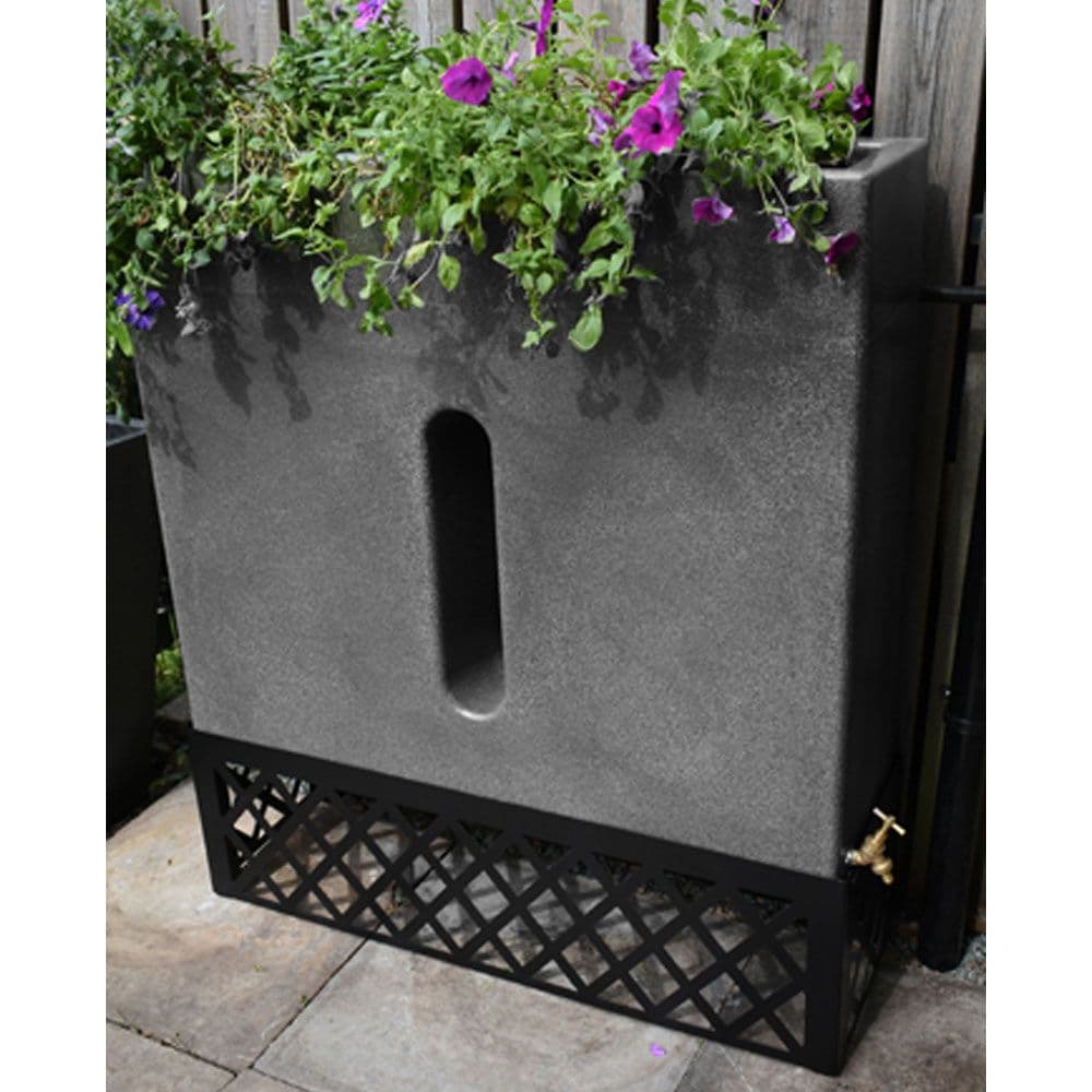 Large 280L Slimline Water Butt Planter - Millstone Grit Original Organics