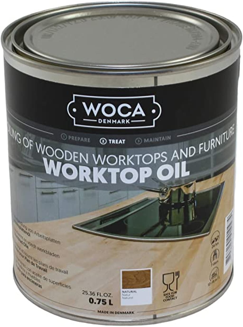 WOCA Danzer H999POILBEN Solid Wood Worktop Treatment & Maintenance Oil 750ml