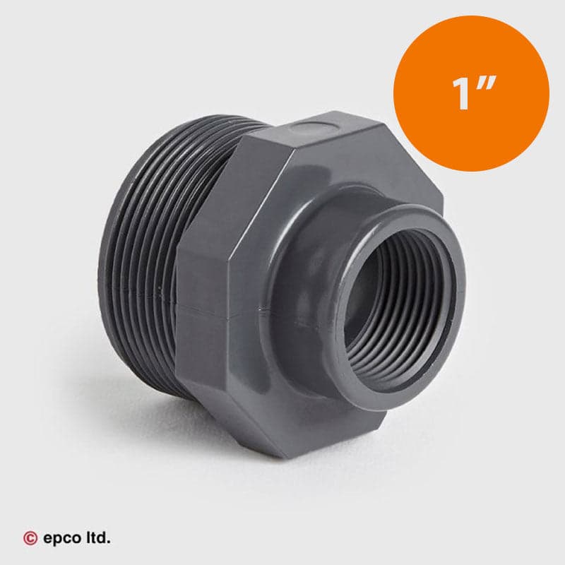 1" x 1/2" U-PVC Threaded Reducing Bush Long Pattern (MxF)