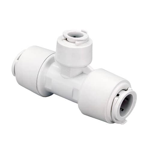 FloPlast Flofit+ Push Fit Reducing Tee - 15mm x 15mm x 10mm