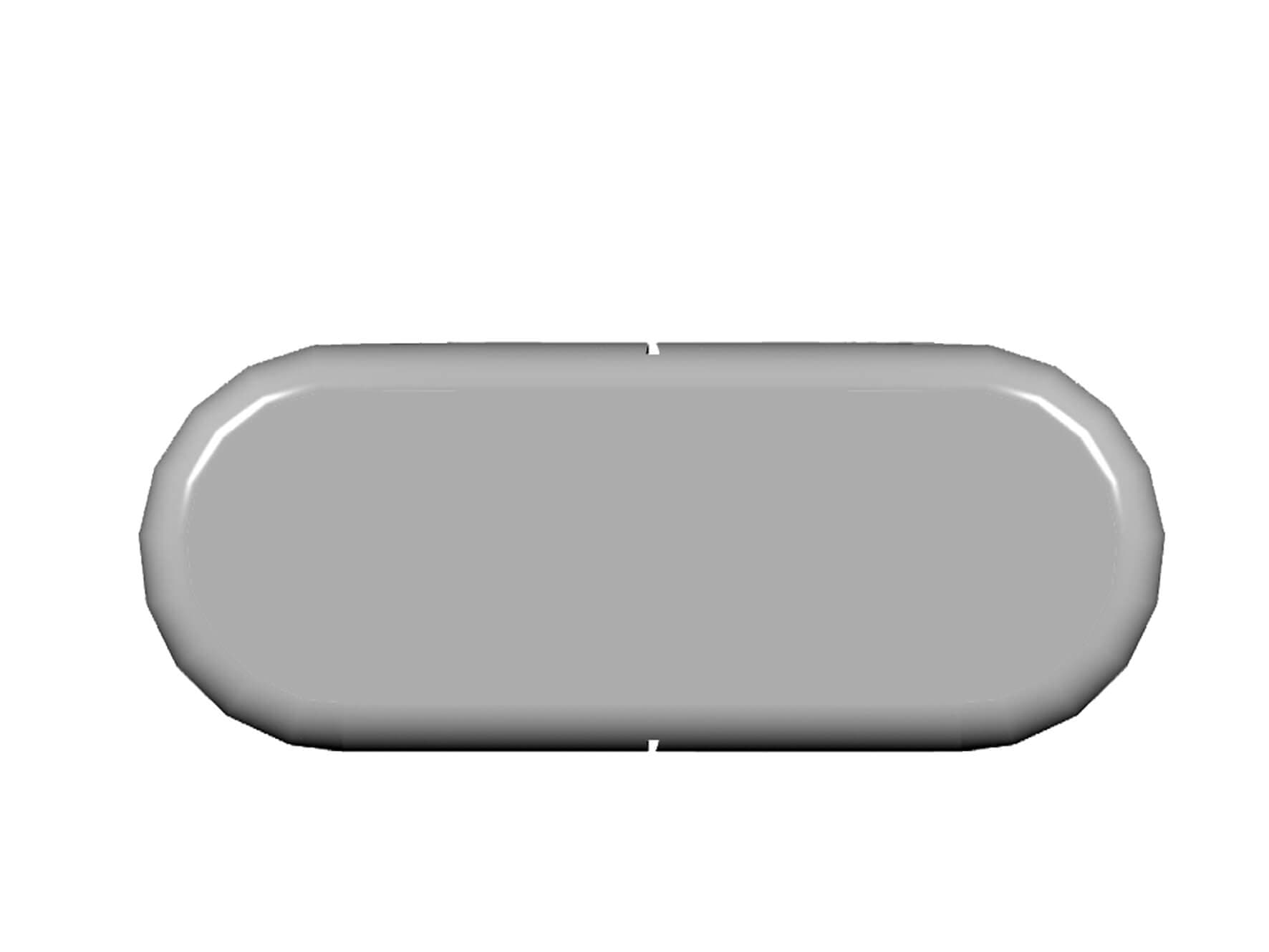 White Bullnose Fascia End Cap Pair - 100mm x 25mm