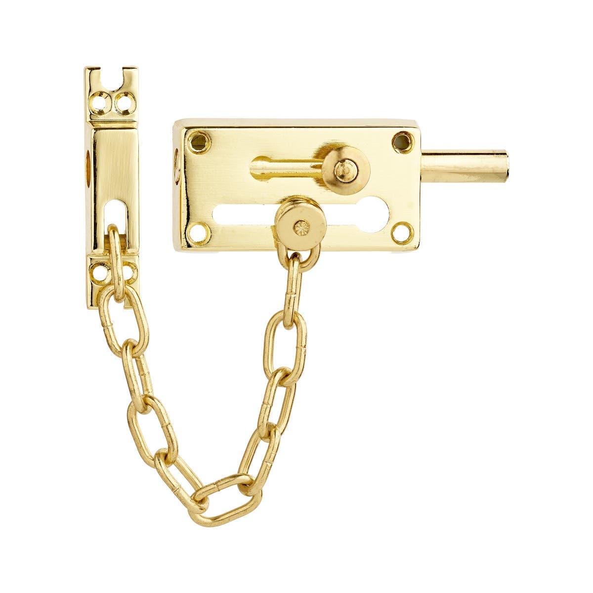 Heavy Duty Door Chain Bolt - 80mm - Brass - Hardware Solutions