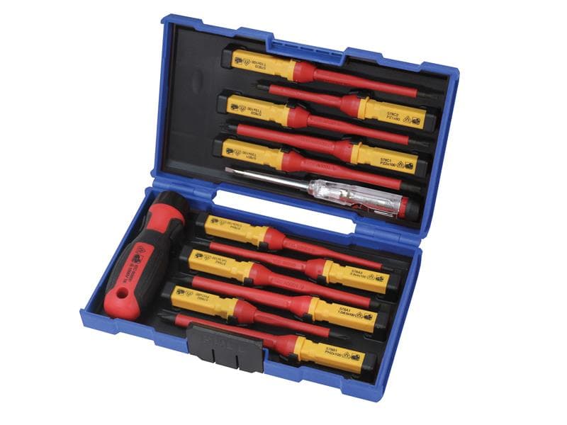 Faithfull 578113 Interchangeable Vde Screwdriver Set 13 Piece