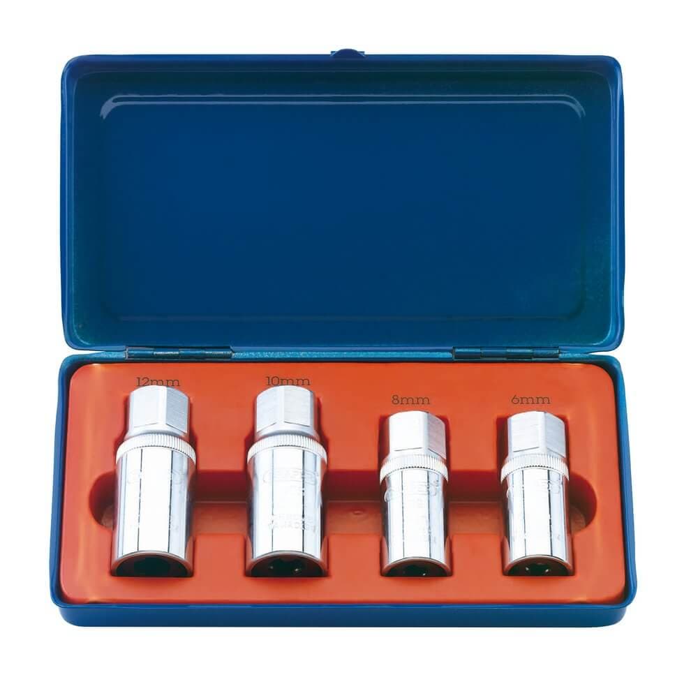 Draper 55641 Stud Extractor Set 1/2in Sq. Dr. (4 Piece) per set