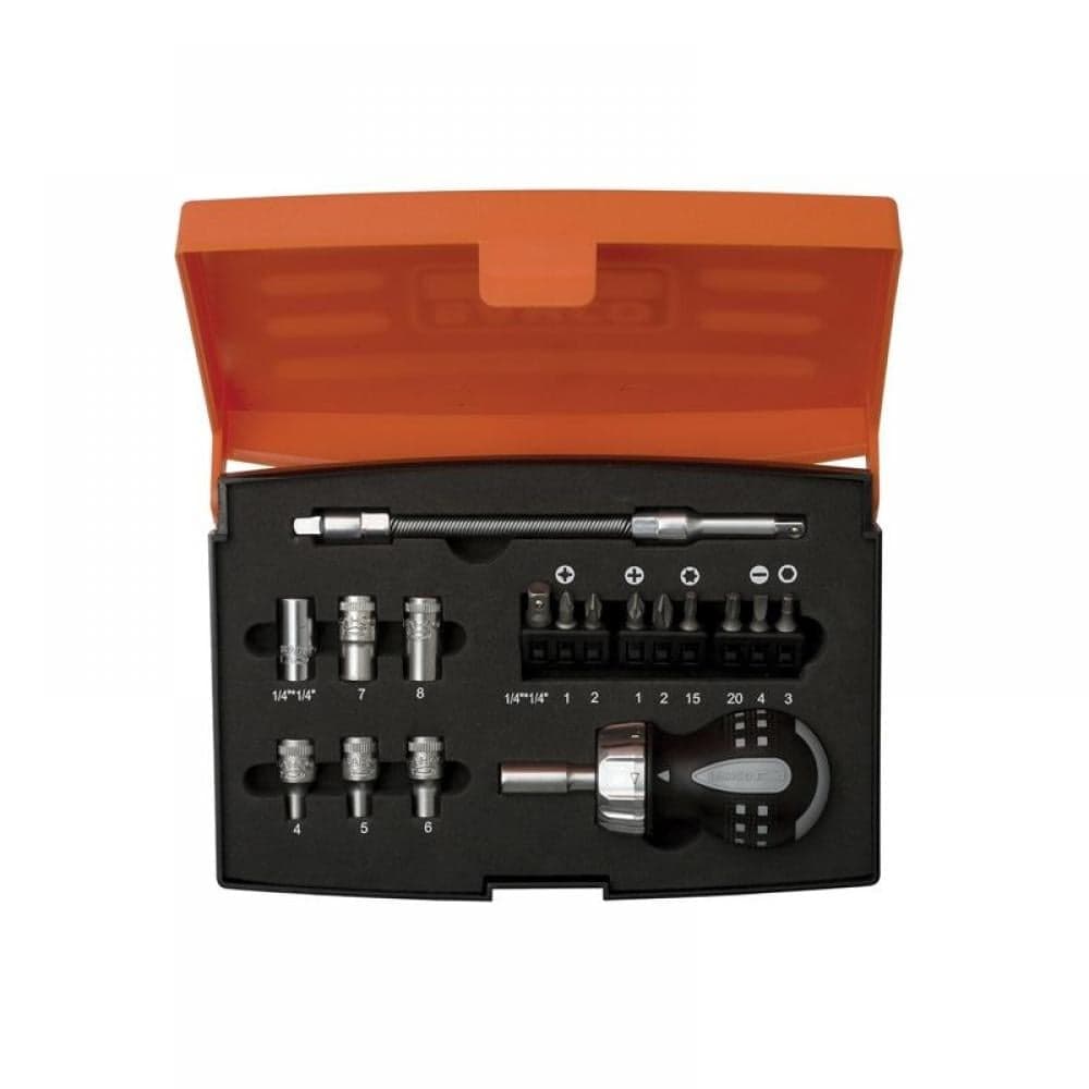 Bahco 808050S-18 808050S-18 Stubby Ratchet Screwdriver Set 18 Piece