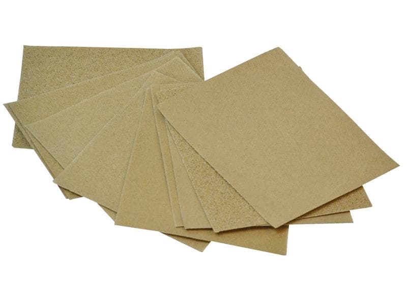 Faithfull 742510 Cork Block Glasspaper Sanding Sheets Assorted (Pack 10)