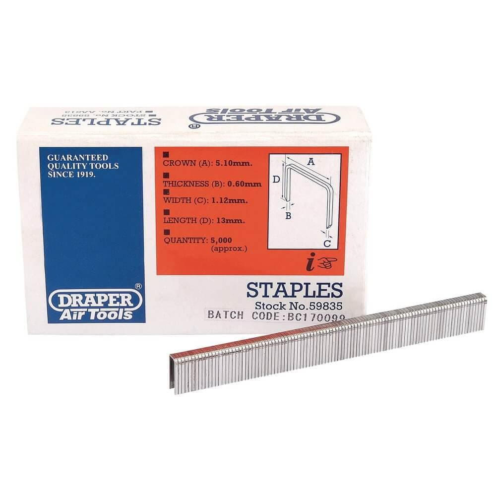 Draper 59835 Staples 13Mm (5000) each