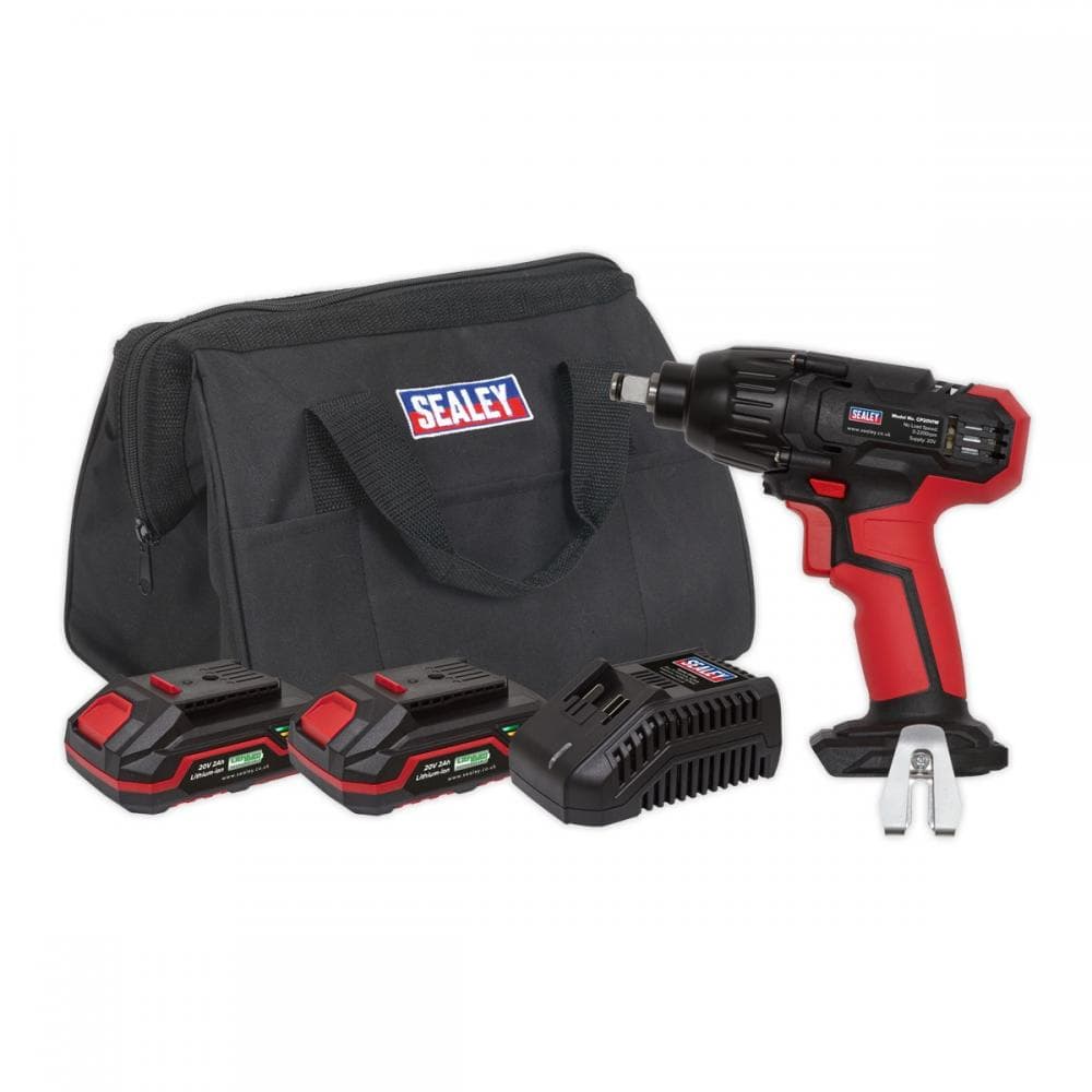 Sealey CP20VIWKIT Impact Wrench 20V 4Ah Sv20 Series 1/2inSq Drive - 2 Batteries