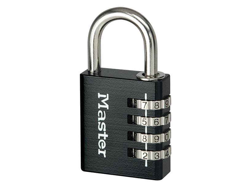 Master Lock 7640EURDBLK Black Finish 40Mm 4-Digit Combination Padlock