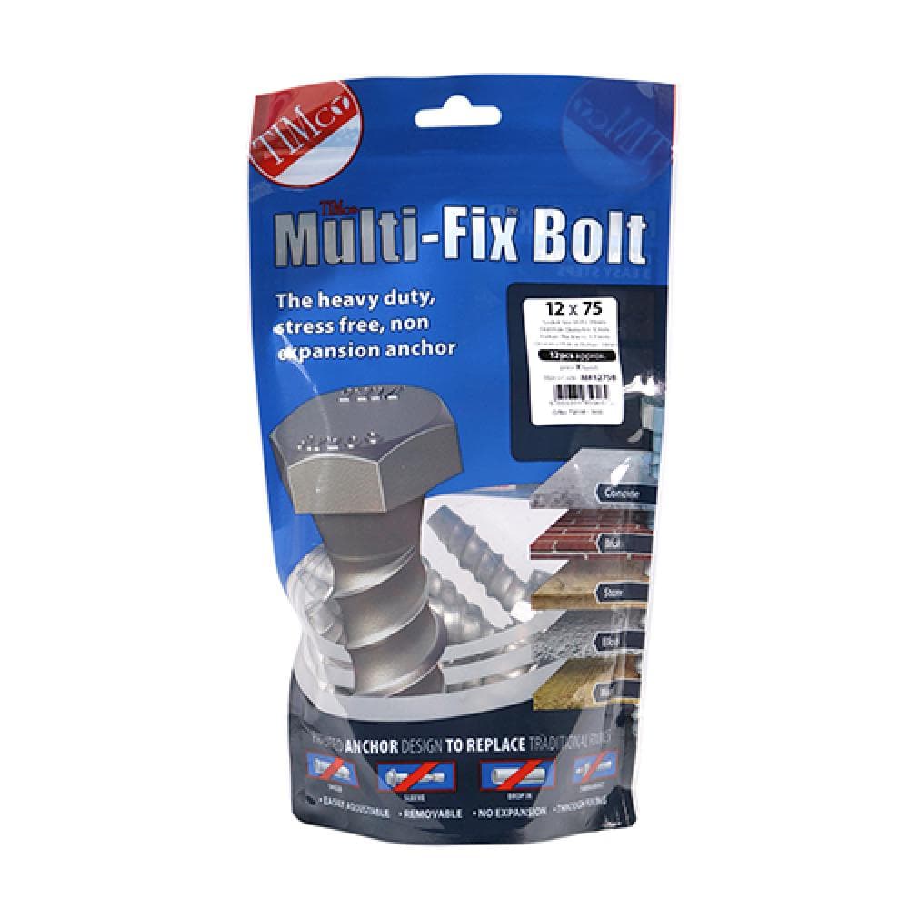 Timco MF1275B Masonry Bolts - Hex - Exterior - Silver 12.0 X 75 TIMbag 12