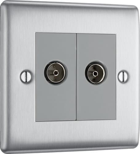 Screwless Flatplate Black Nickel Double Intelligent Led Dimmer Switch 2-Way Push On/Off FBN82-01