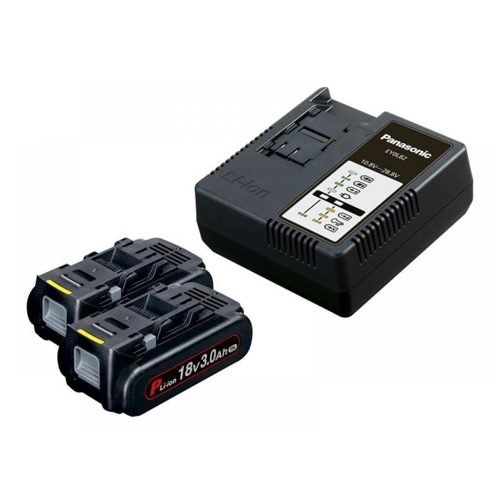 Panasonic EYC953B32 Eyc954B32 Battery & Charger Kit 18V 2 X 3.0Ah Li-Ion