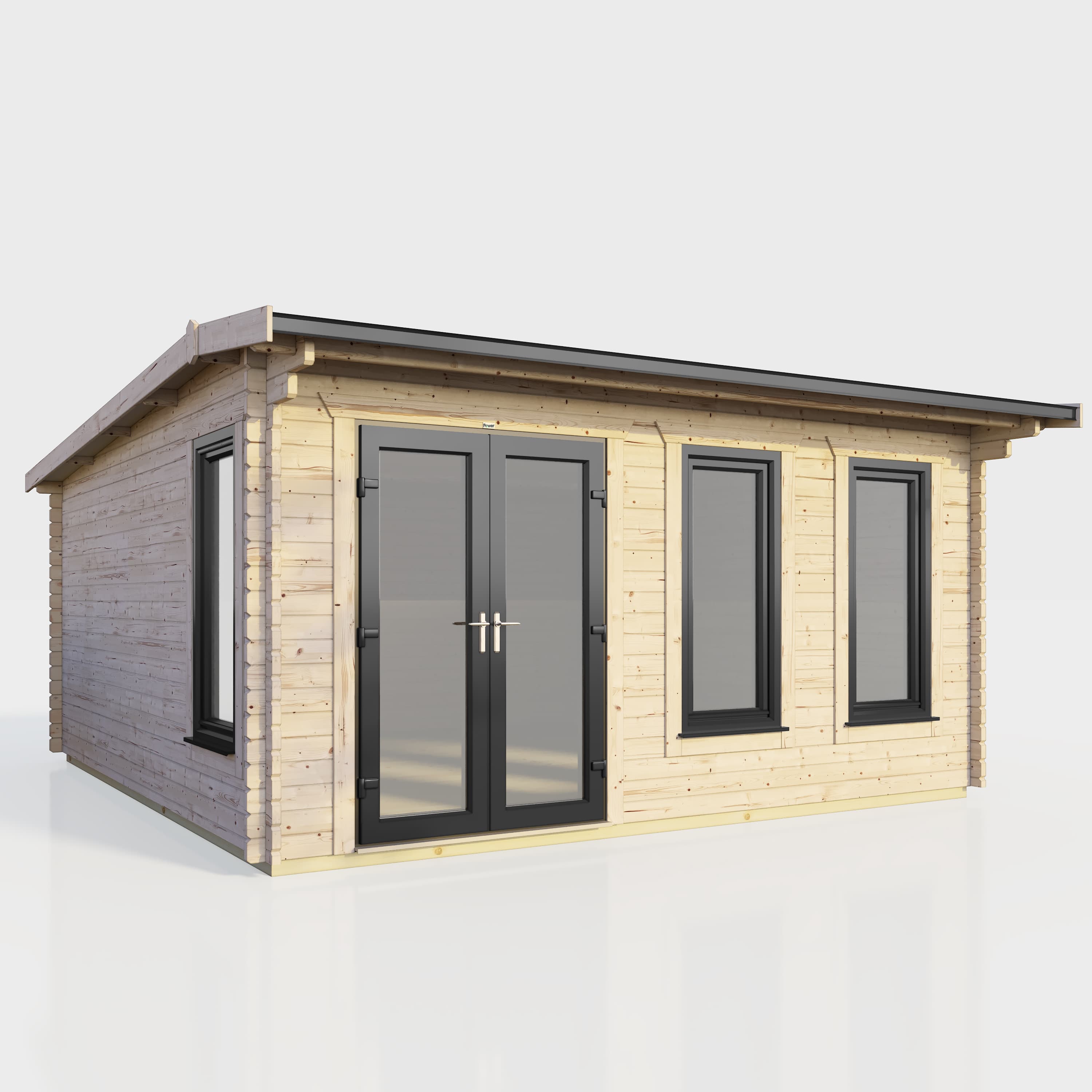 16 x 14 Power Apex Log Cabin Left Doors