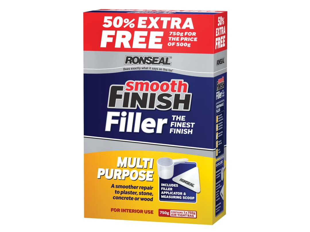 Ronseal Smooth Finish Multi Purpose Powder Filler 500g + 50% 36548