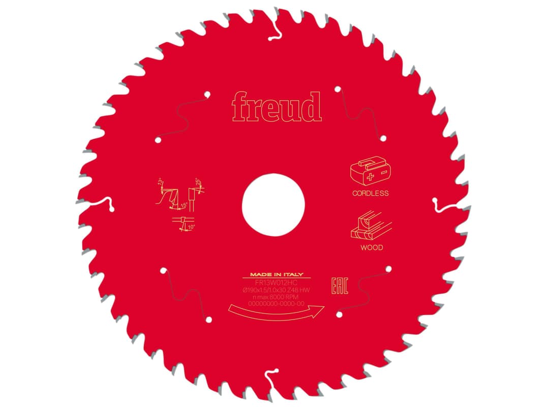 Freud Wood Circular Saw Blade 190 x 30 x 1.45/1mm x 48T F03FS10059