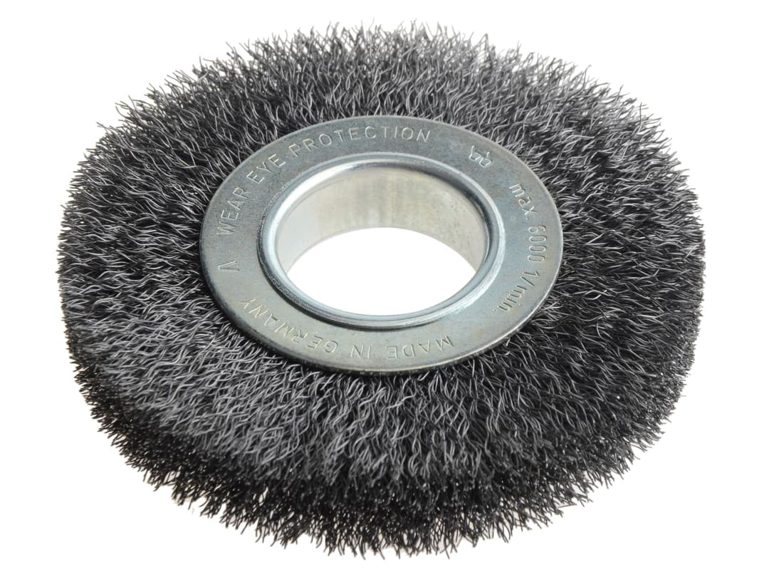 Lessmann Wheel Brush D125mm x W20-22 x 40 Bore Steel Wire 0.30 + Adaptors Set 2 334.162