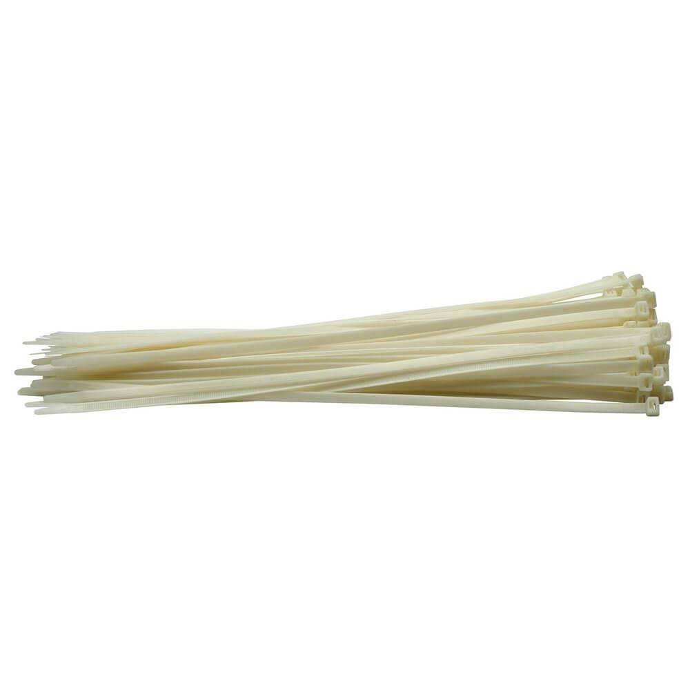 Draper 70410 Cable Ties 8.8 X 500Mm White (Pack Of 100) each
