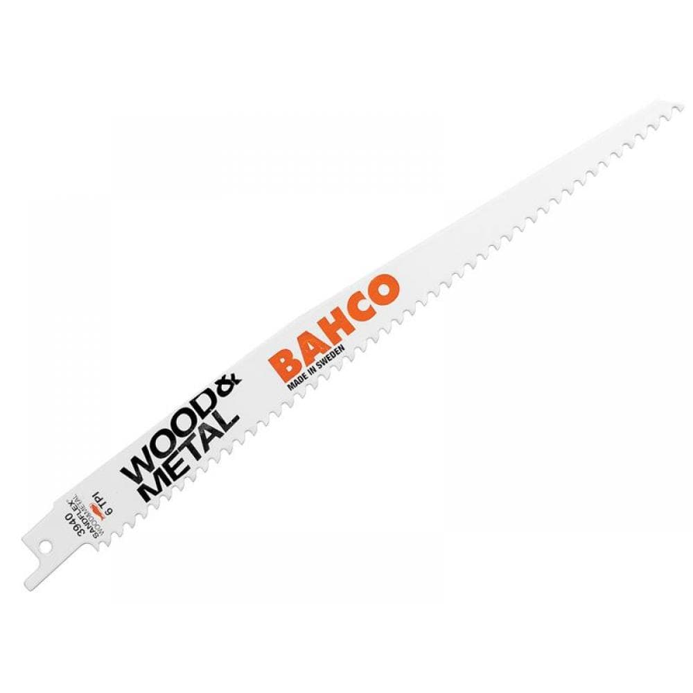 Bahco 3940-228-6-SL-5P Wood & Metal Bi-Metal Reciprocating Blade 228Mm 6 Tpi (Pack 5)