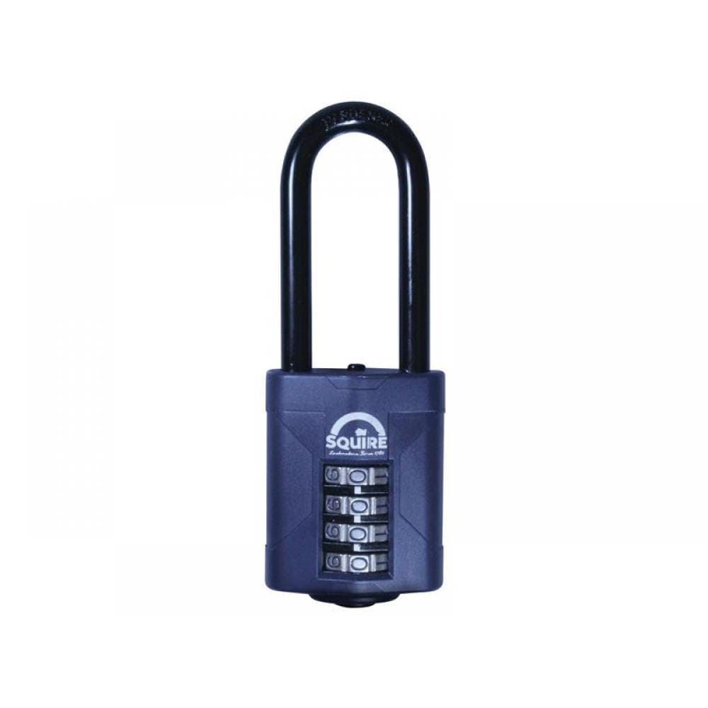 Squire CP50/2.5 Cp50/2.5 Combination Padlock 4-Wheel 50Mm Extra Long Shackle 63.5Mm