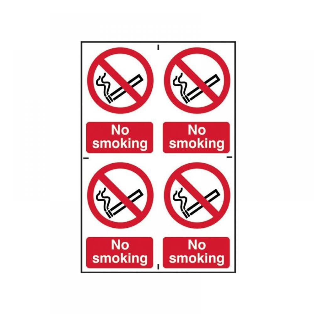Scan 0552 No Smoking - 4 Pvc Signs 100 X 150Mm