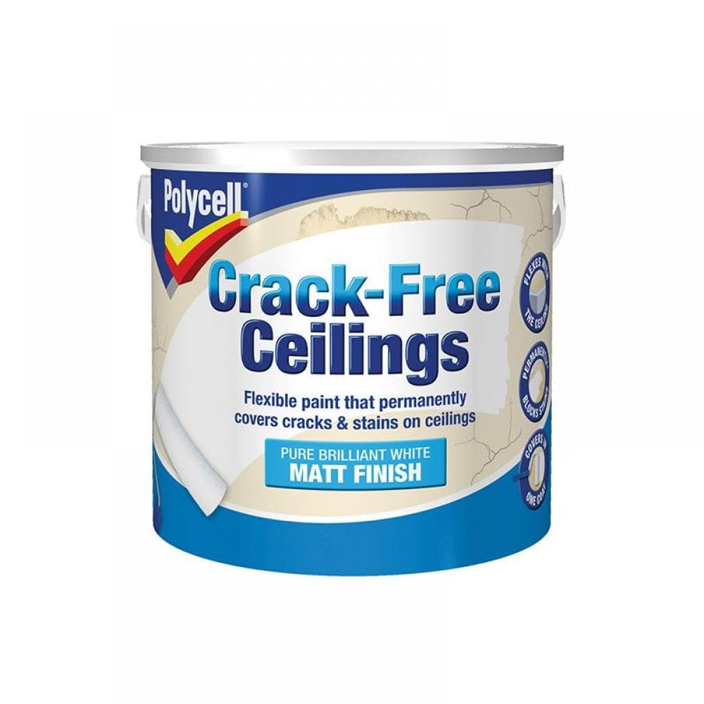 Polycell 5084975 Crack-Free Ceilings Smooth Matt 2.5 Litre