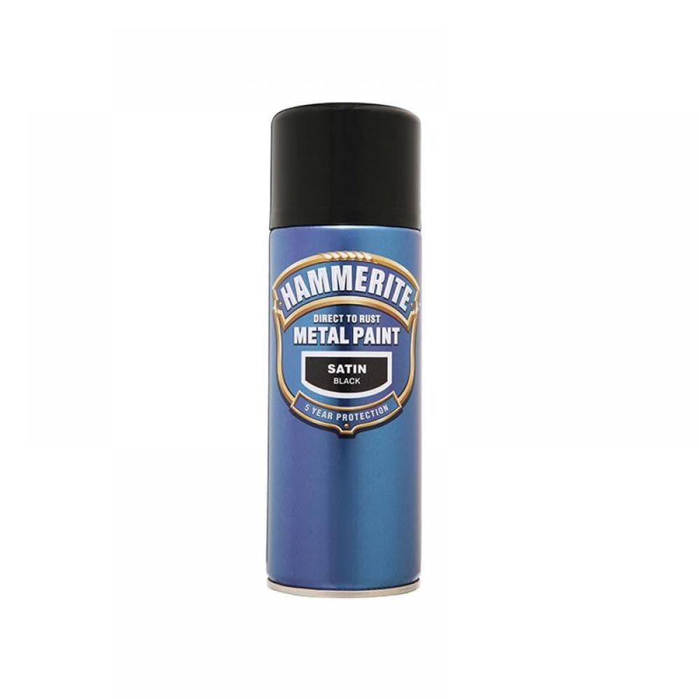 Hammerite 5084778 Direct To Rust Smooth Finish Aerosol Satin Black 400Ml