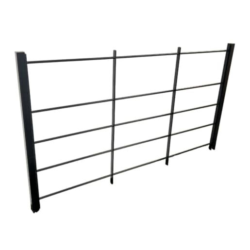 5 Bar Metal Estate Fence Panel 1200mm H x 2000mm W ZP&PC