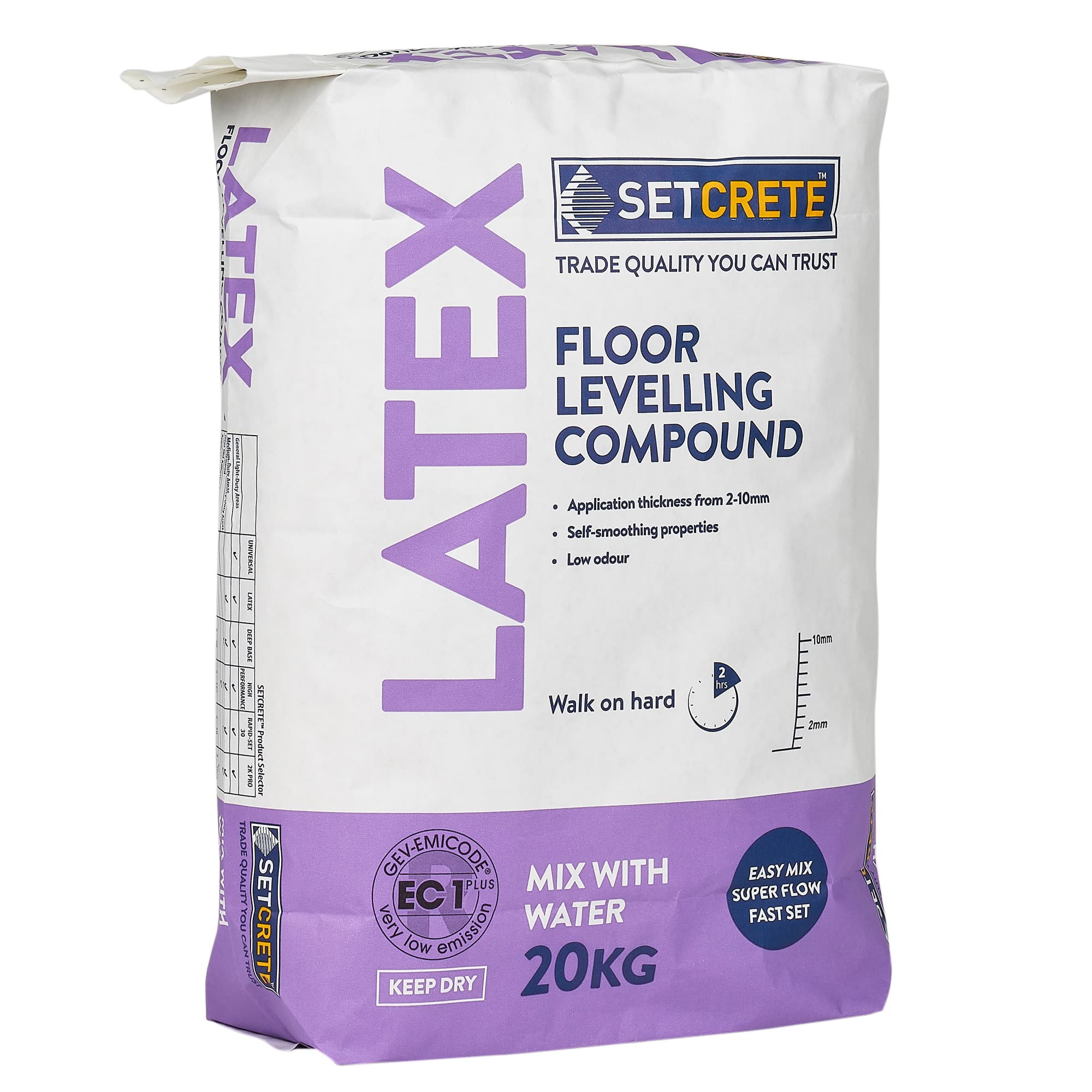 Setcrete Grey Latex Floor Levelling Compound T0603E5A, 20kg