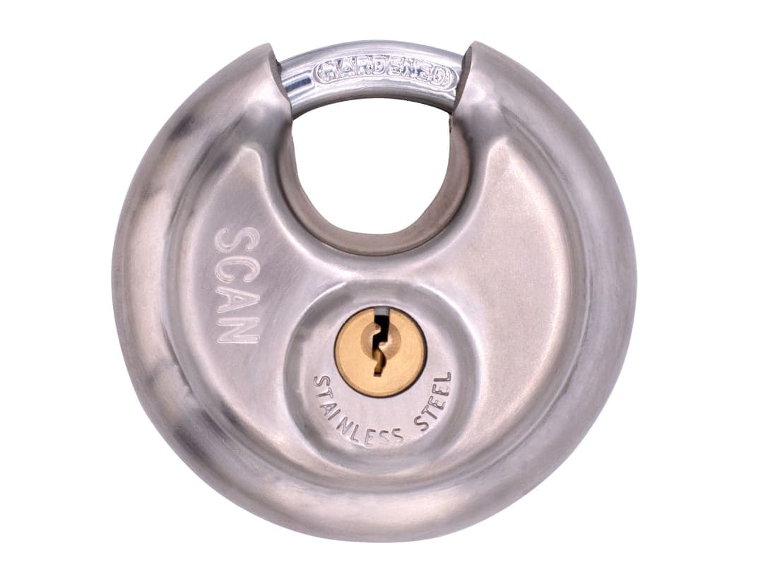Scan Stainless Steel Disk Type Padlock 80mm XA114