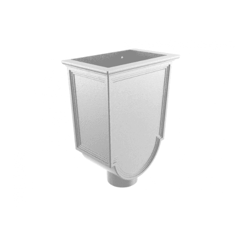 Cast Aluminium Round Gallica Hopper - 76mm PPC Finish