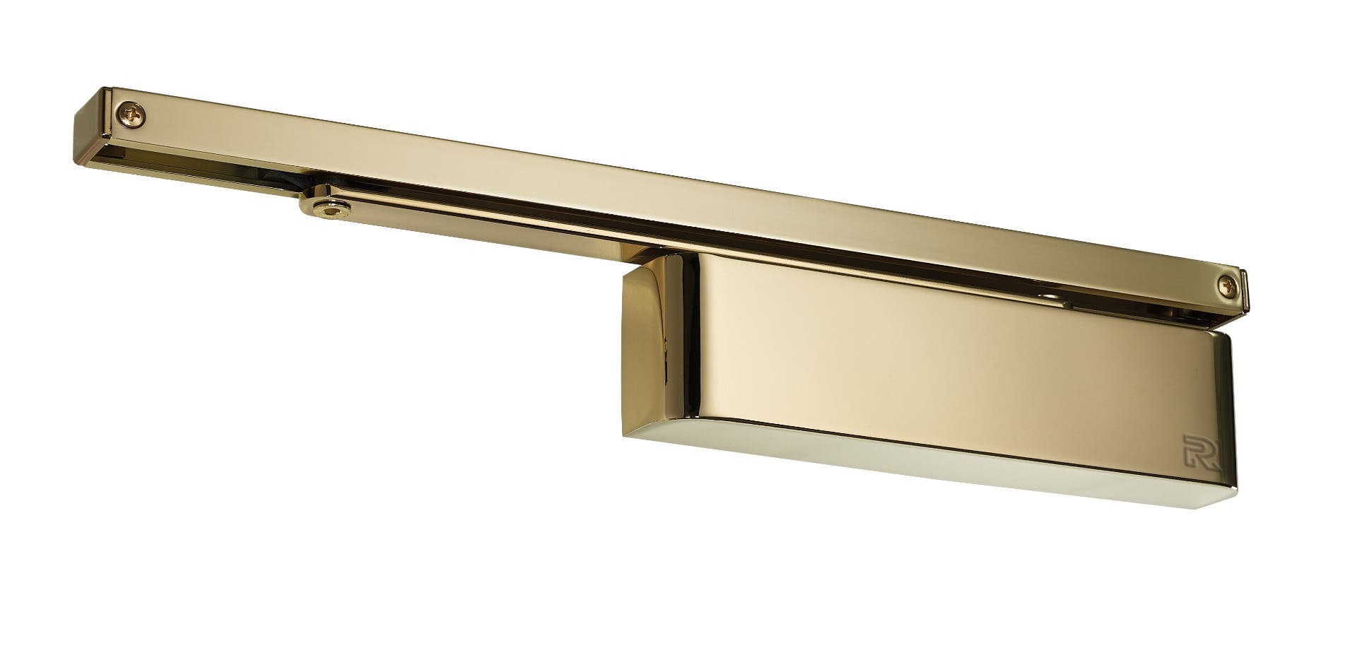 Rutland TS11204 Power Adjustable Fire Rated Surface Mounted Slide Cam Action Door Closer - EN2-4 - Semi Radius - Satin Brass