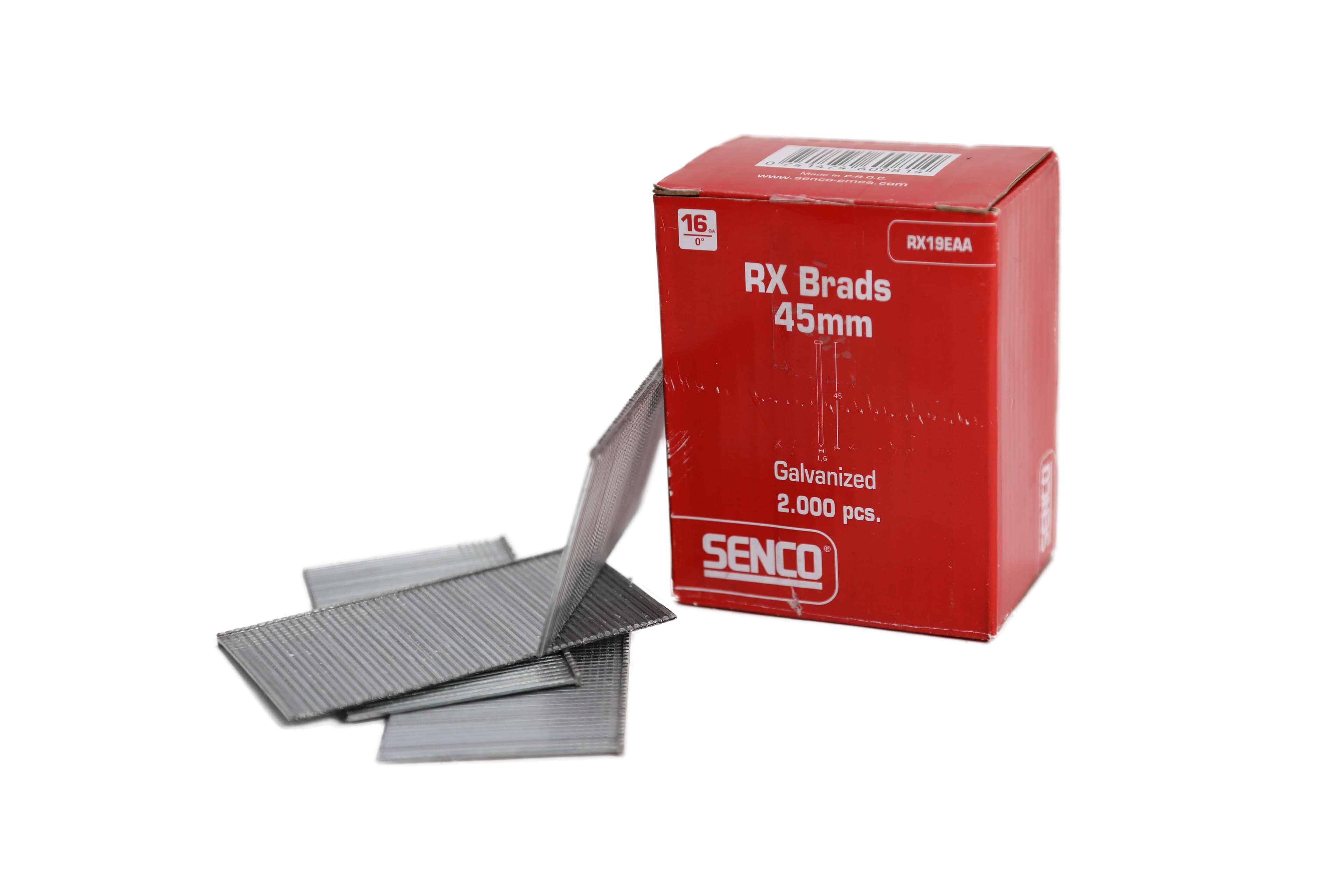 Senco RX19EAA 16-Gauge Rx Straight Brad Galv 45Mm Box 2000