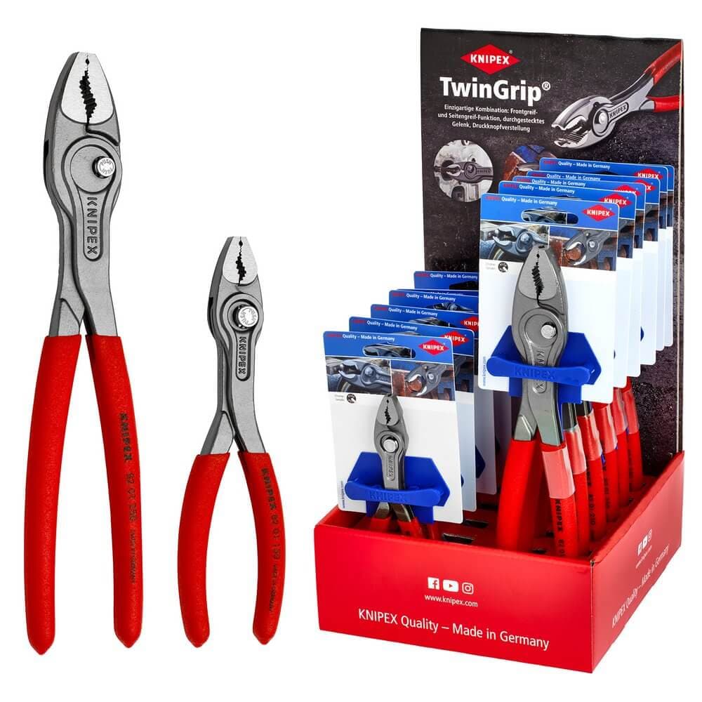 Knipex 00 18 01 V53 Twingrip Front And Side Gripping Pliers Countertop Dispenser (12 Piece) Pk 1 18154