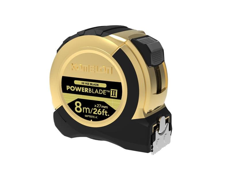 Komelon MPT87EG Gold Pocket Tape 8M/26Ft (Width 27Mm)