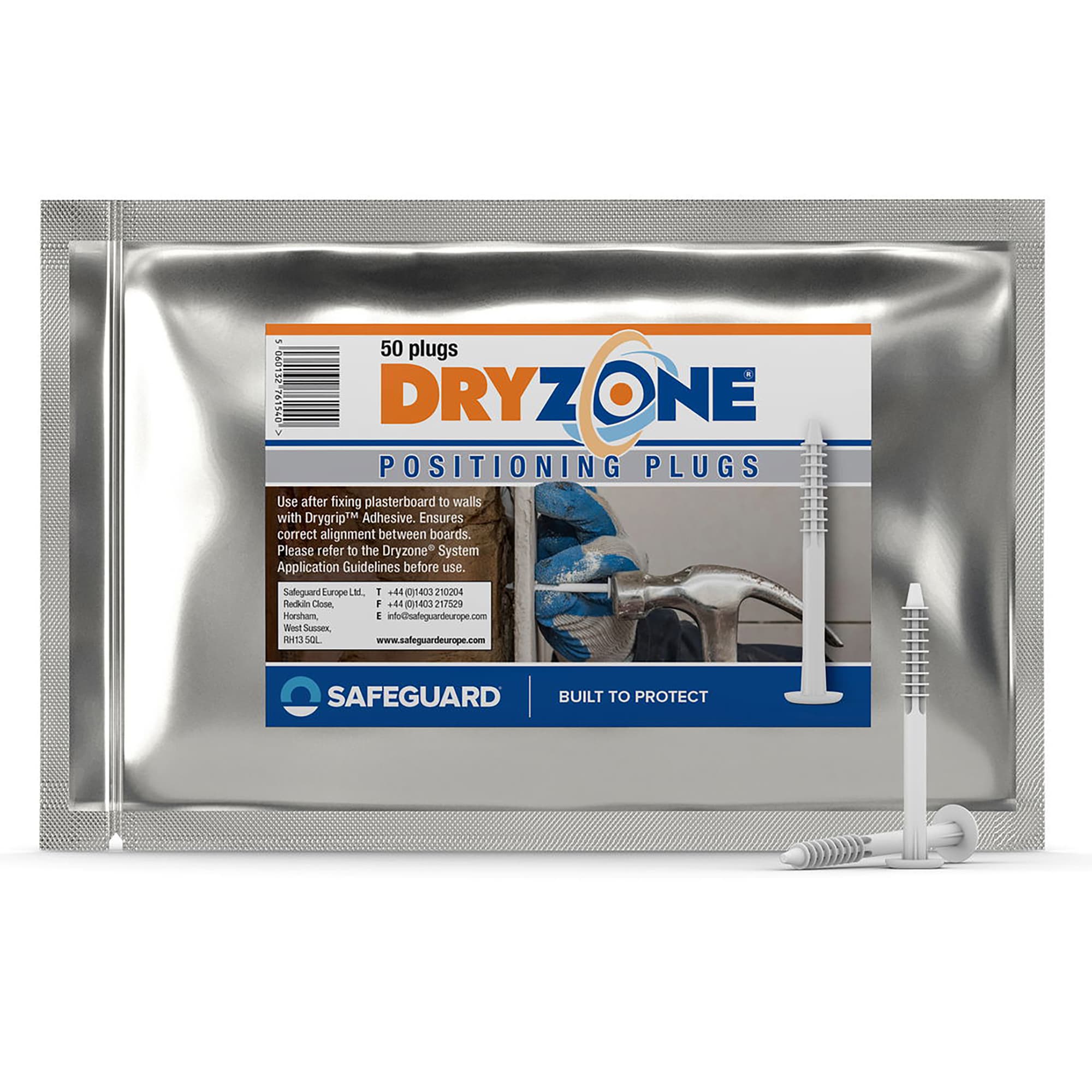 Safeguard Dryzone System Positioning Plugs White Pack of 50