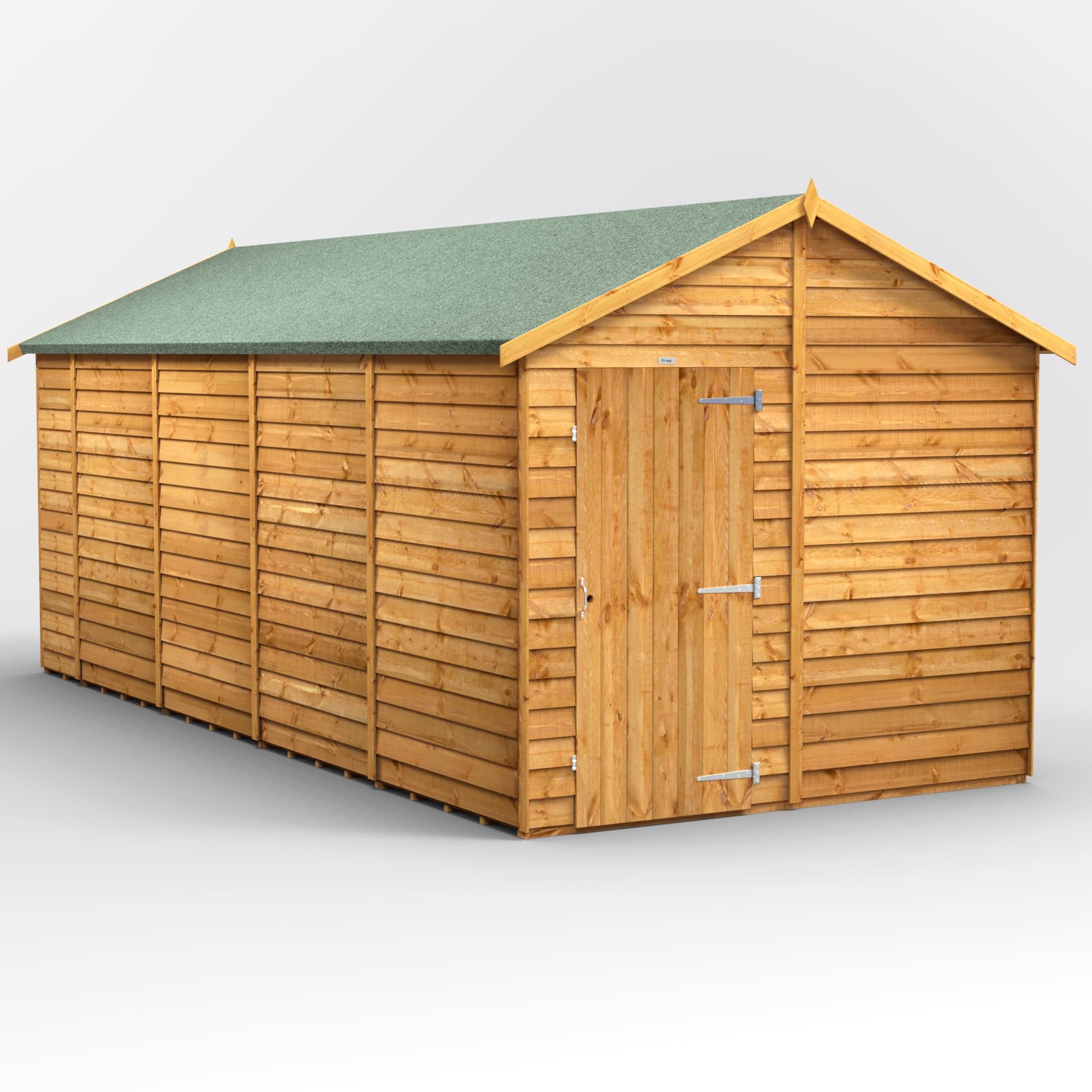 Powersheds 18 x 8 Power Overlap Apex Windowless Shed