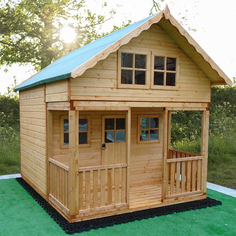 8' x 9' Shire Lodge Kids Wooden Playhouse (2.39m x 2.69m)