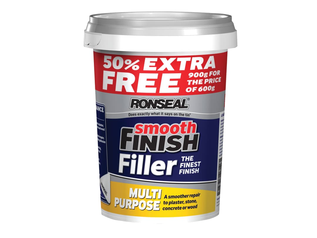 Ronseal Smooth Finish Multi Purpose Ready Mixed Filler 600g + 50% 36545